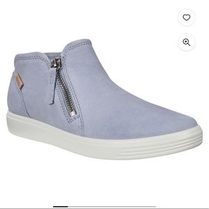 Ecco Women's Soft 7 Low Cut Zip Bootie Sneakers dusty blue size 9-9.5